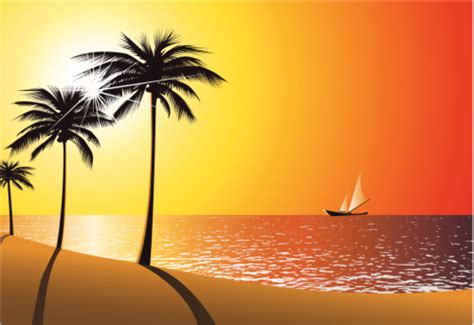 Download High Quality Beach Clip Art Sunset Transparent