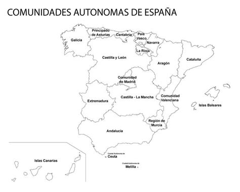 Mapa De Comunidades Y Provincias De España Para Colorear Pdf Mapa