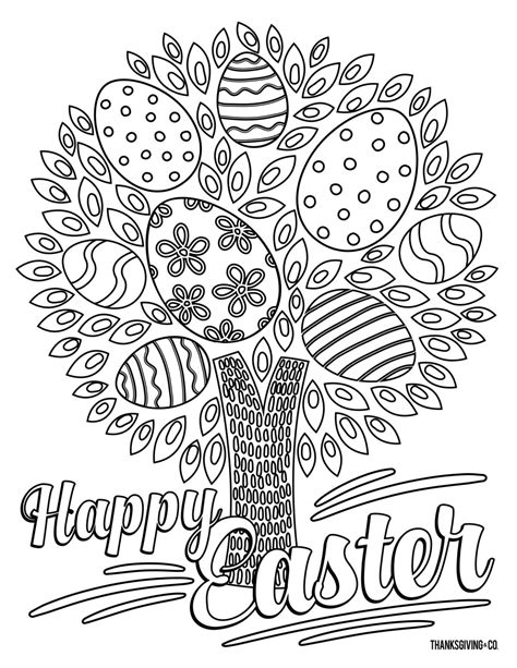 5 free printable Easter coloring pages for adults that will relieve
