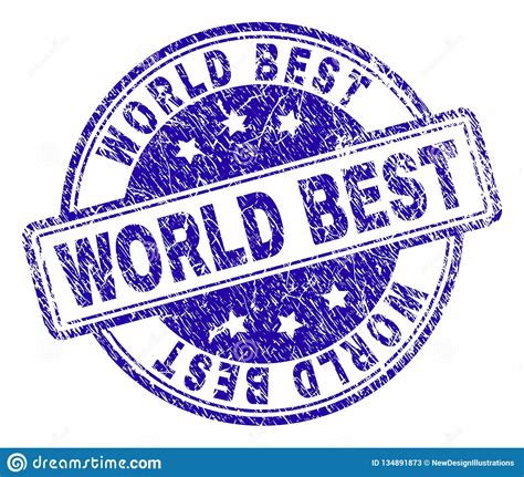 Scratched Textured World Best Stamp Seal Stock Vector Illustration Of