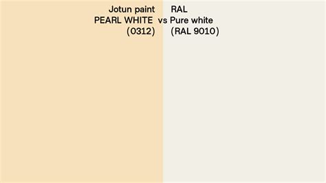 Jotun Paint Pearl White Vs Ral Pure White Ral Side By