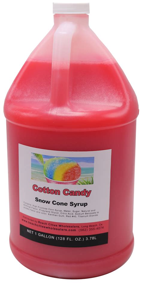 Snow Cone Syrup Cotton Candy Ready To Use 1 Gallon 1 Count