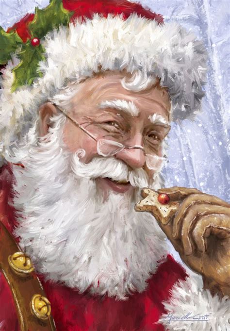 Santa Claus Loves Cookies Artist Marcello Corti Santa Claus