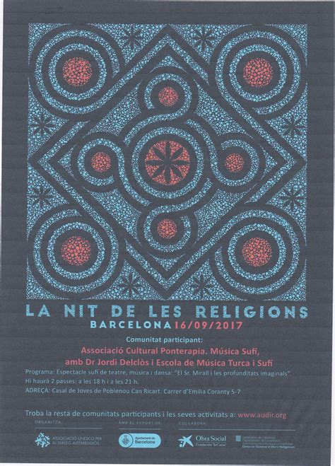 Espectáculo Sufí Teatro Música Y Danza En La Noche De Las Religiones En Barcelona Ponterapia