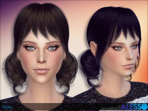 Sims 4 Hairs The Sims Resource Himiko Hairstyle By Alesso