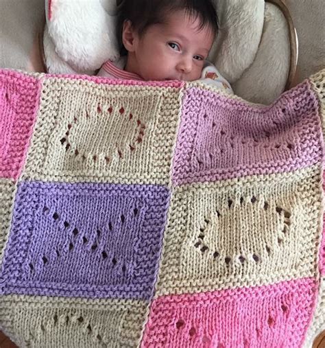 Pastels pinwheel afghan so pretty and sweet. Block Baby Blanket Knitting Patterns | In the Loop Knitting