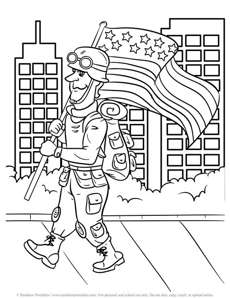 12 Free Us Military Army Soldier Coloring Pages For Kids Rainbow
