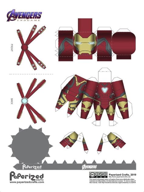 The Paper Model Of Iron Man From Avengers