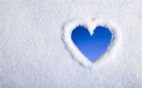 Snow Heart Love Coolwallpapersme