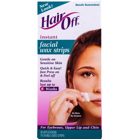 For facial hair, only use facial wax or wax that's specifically made for the face. Amazon.com : Hair Off Facial Wax Strips, 18 strips per ...