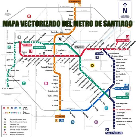 Metro de Santiago Líneas 2015 Santiago de chile Chile Metro santiago