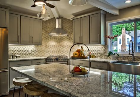 Light Colored Granite Graces This Kitchen With Just The