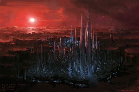 A Kryptonian City Refracts The Blood Red Sunlight
