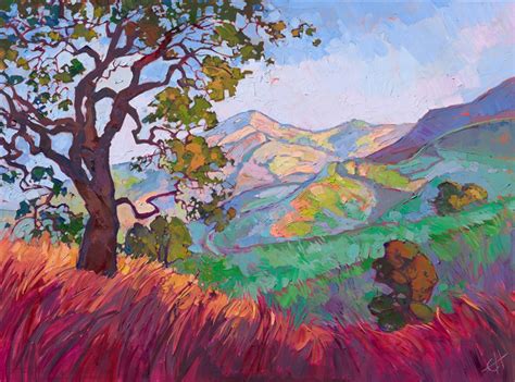 Rolling Hills Contemporary Impressionism Paintings By Erin Hanson