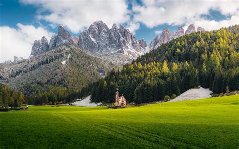 Church Of St Johann Wallpaper 4k Villnoss Italy Alps Dolomites