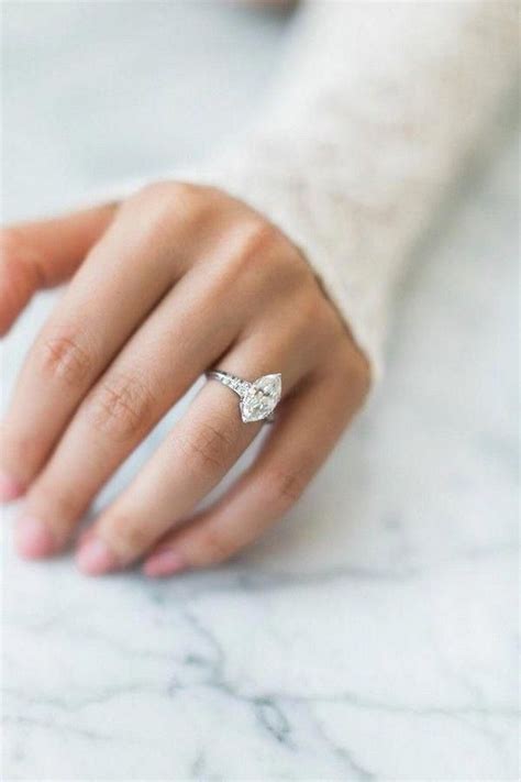 Minimalist Diamond Ring K Solid Gold Diamond Wedding Ring For Women