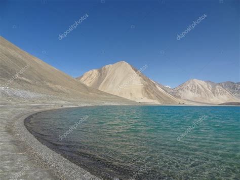 Pangong Lake In Ladakh Jammu And Kashmir State India Pangong Tso