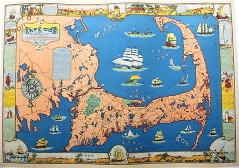 Cape Cod Barnstable County Mass Reproduction Antique Maps And