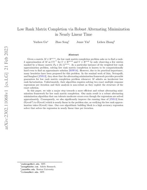 Low Rank Matrix Completion Via Robust Alternating Minimization In