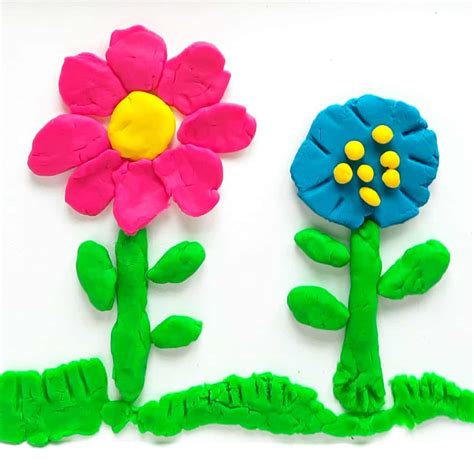 Play Dough Flowers Fine Motor Activity My Bored Toddler