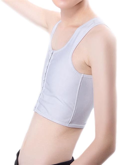 Baronhong Zip Up Breathable Super Flache Brust Binder Lesbian Tomboy Tank Top Amazon De Bekleidung