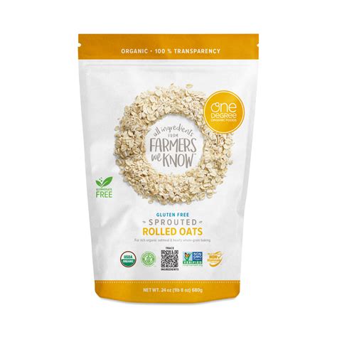 One Degree Organic Foods Sprouted Rolled Oats Thrive Market