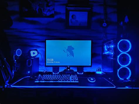 Need More Blue Gaming Room Setup Computer Setup Gamer Setup