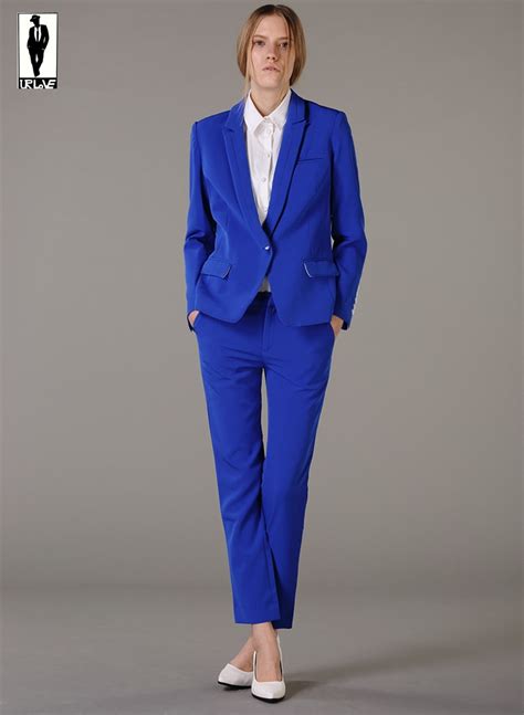 Ur 19 Custom Made Royal Blue Bussiness Formal Elegant Women Suit Set