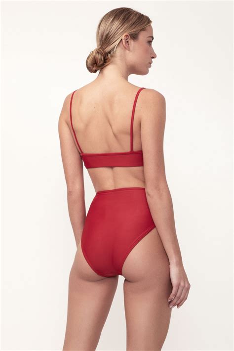 Bikini Tiro Alto Balconette Rojo Ilovebelove Completo Ecometas