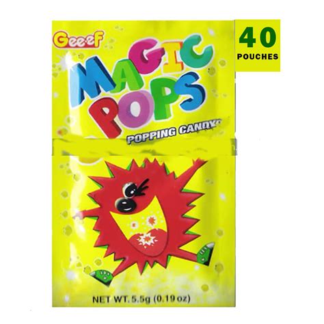Geeef Magic Pops Popping Candy Lemon Flavor 5 G X 40 Pouches 200 G