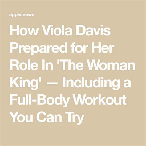 The Full Body Workout Viola Davis Did To Prepare For Her Role In The Woman King — Shape In