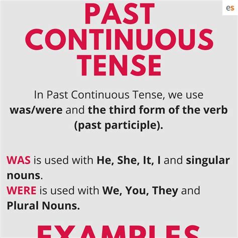 Past Continuous Tense Rules And Examples Pdf
