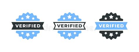 Verified Badges Blue Tick Verified Sign Concept Guaranteed Signs