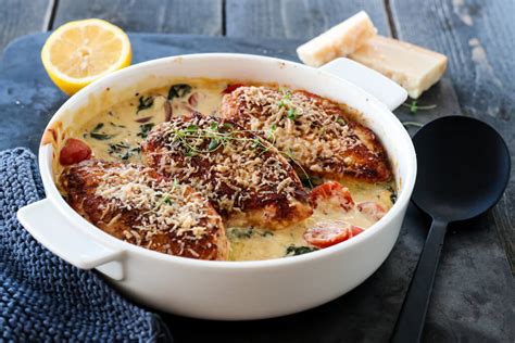 Gratinert Kylling Med Spinat Og Parmesan Trines Matblogg