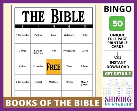 Free Printable Bible Bingo
