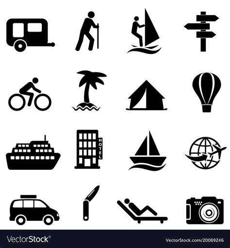 Leisure Recreation And Outdoor Icons Royalty Free Vector