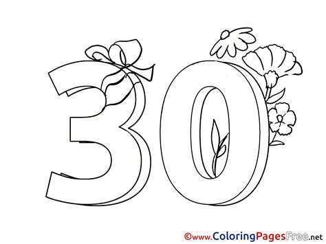 Happy 30th Birthday Coloring Pages Coloring Pages