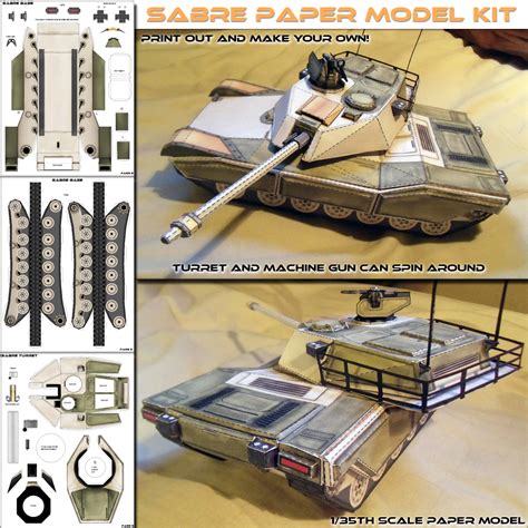 Sabre Main Battle Tank Paper Model Po Archives