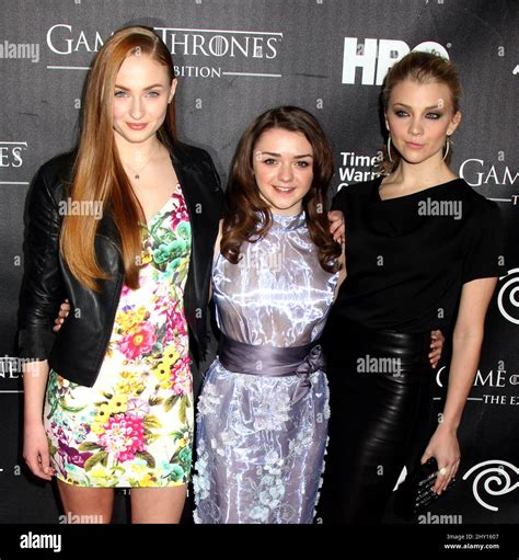 Sophie Turner Maisie Williams Centre And Natalie Dormer Right