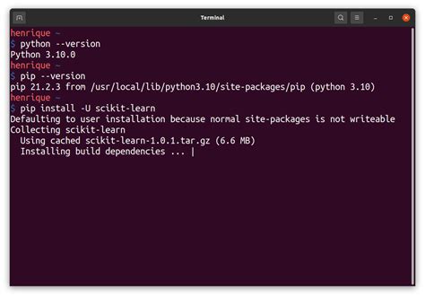 Sklearn Installation Via Pip In Python Linux Ubuntu Dist