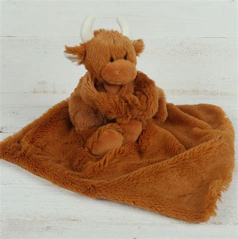 Highland Cow Brown Toy Soother By Jomanda Soft Plush Toys Ts