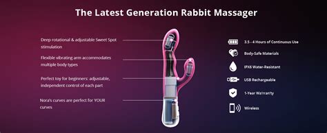 lovense nora rabbit vibrator with app control pink g spot thrusting vibrator rabbit with dual
