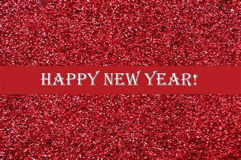Happy New Year On Red Glitter 2 Free Stock Photo Public Domain Pictures