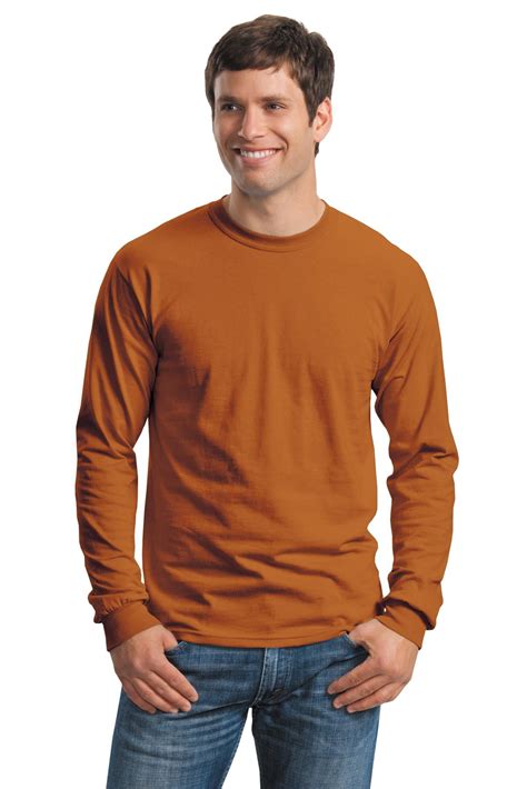 Gildan Men S Percent Cotton Long Sleeve T Shirt G Walmart Com