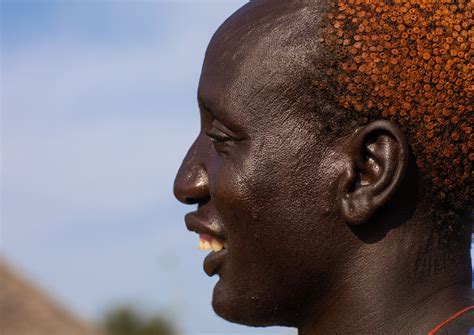 Portrait Of A Mundari Tribe Man With Hair Dyed In Orange W Flickr