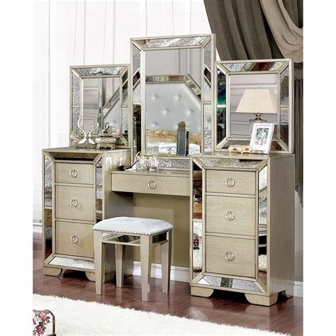 Find bedroom vanities at wayfair. Furniture of America Celina 2-Piece Wood Bedroom Vanity ...
