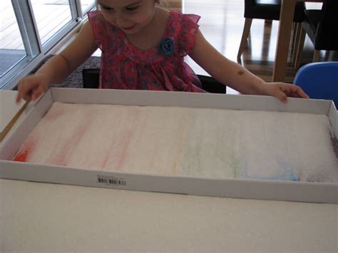 Rainbow Salt Tray Learning 4 Kids