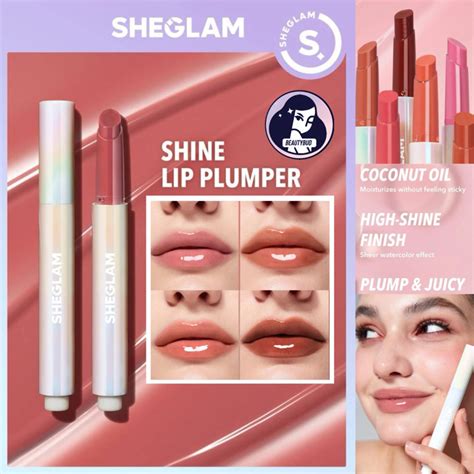 sheglam pout perfect shine lip plumper [dupe for tarte maracuja juicy lip plump balm] shopee