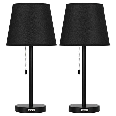 ブランド Haitral Black Modern Table Lamp Minimalist Small Bedside Lamp