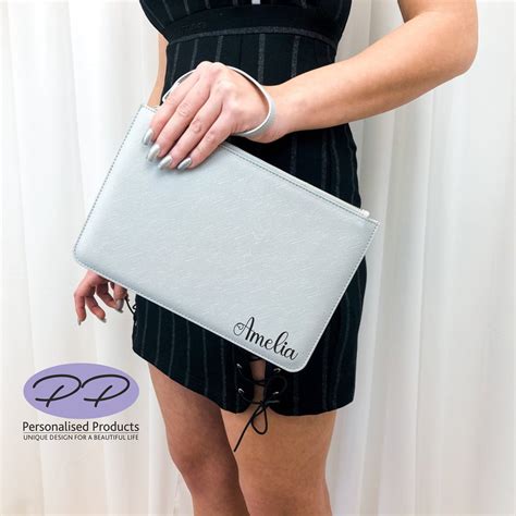 Personalised Clutch Bag With Initials Custom Monogram Clutch Etsy
